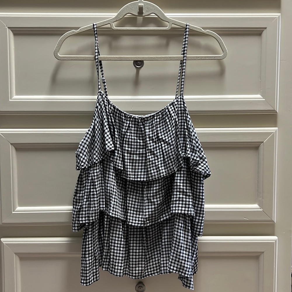 The Impeccable Pig gingham tank top blouse
